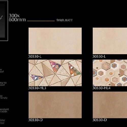 Artistic Hexagon Matt Finish Ceramic Wall Tiles