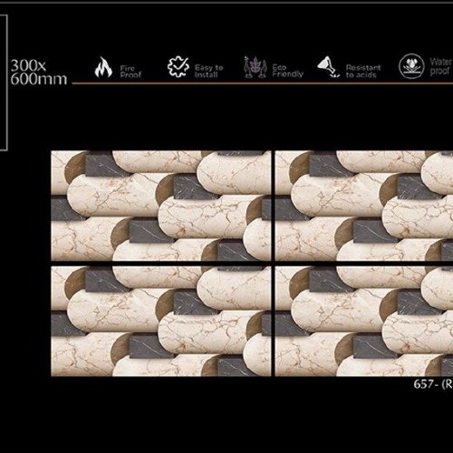 Beige Marble Block Matt Ceramic Wall Tiles