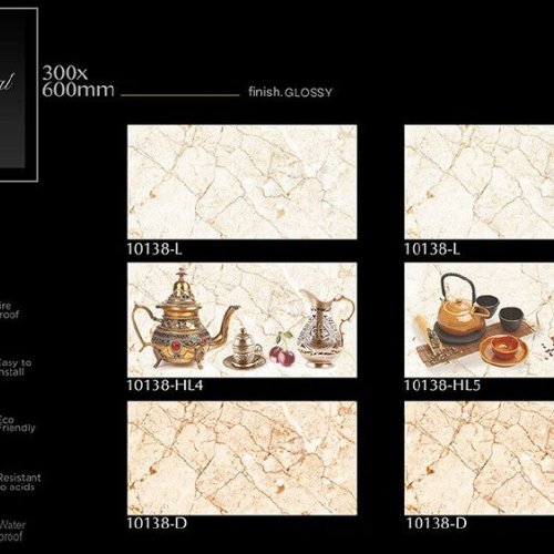 Beige Marble Glossy Ceramic Wall Tiles