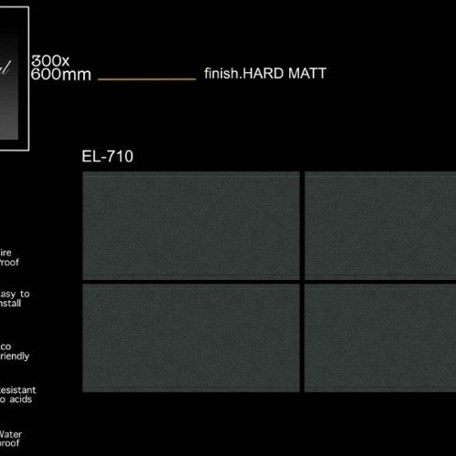 Dark Charcoal Hard Matt Ceramic Wall Tiles