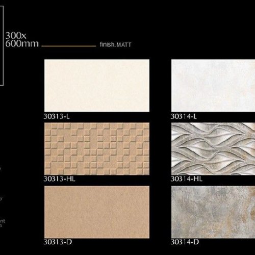 Earthy Wave Texture Matt Ceramic Wall Tiles