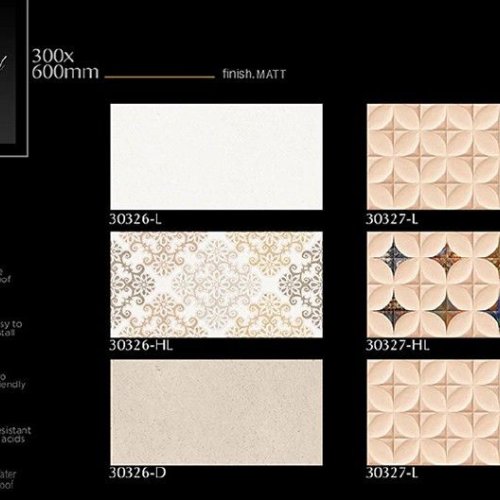 Elegant Floral Matt Finish Ceramic Wall Tiles