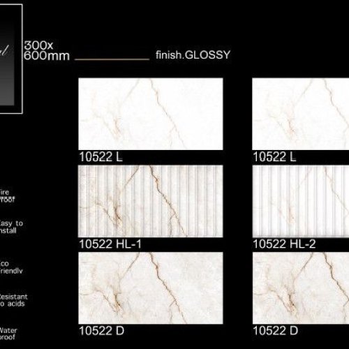 Golden Vein Marble Gloss Ceramic Wall Tiles