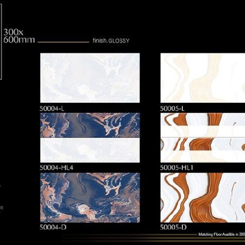 Golden Vein Marble Glossy Ceramic Wall Tiles