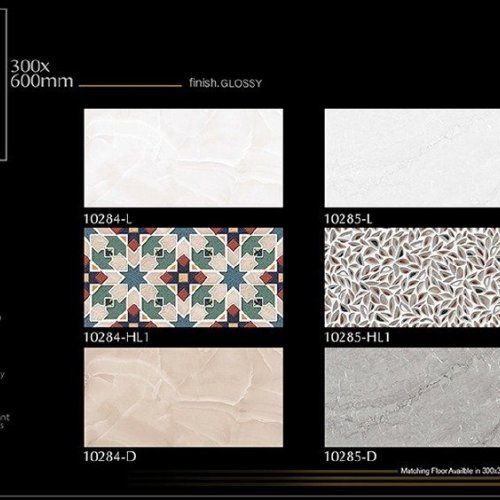 Heritage Beige Pattern Glossy Ceramic Wall Tiles