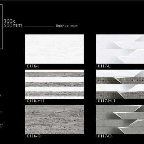 Linear Stone Pattern Digital Ceramic Wall Tiles