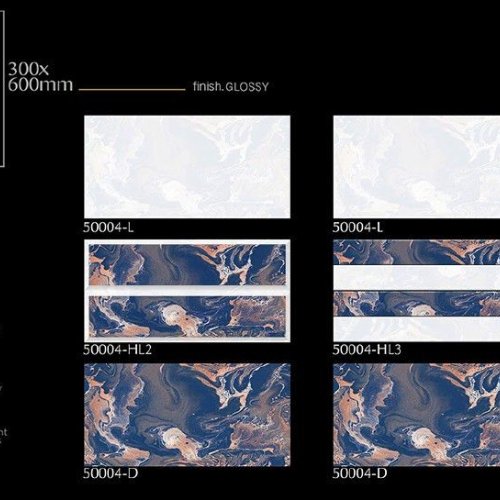 Luxury Ocean Blue Glossy Ceramic Wall Tiles