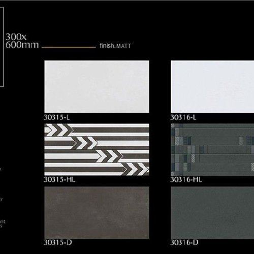 Modern Linear Matt Finish Ceramic Wall Tiles