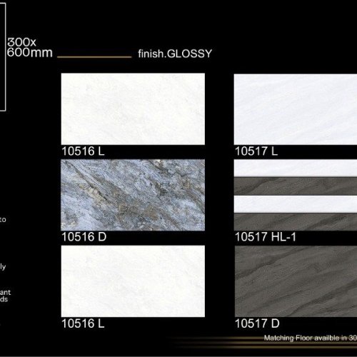 Natural Stone Gloss Finish Ceramic Wall Tiles