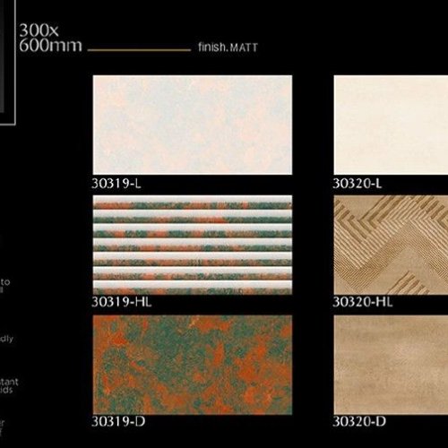 Rustic Chevron Matt Finish Ceramic Wall Tiles