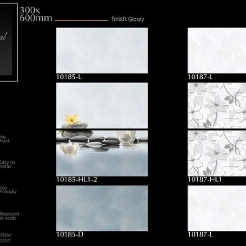 Serene Grey Glossy Ceramic Wall Tiles