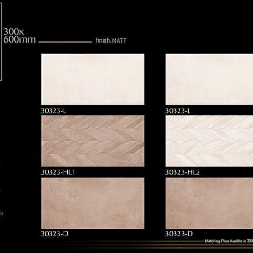 Soft Chevron Matt Finish Ceramic Wall Tiles