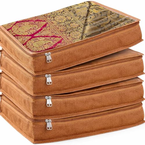 4 Pieces Non Woven Saree Packing Bag