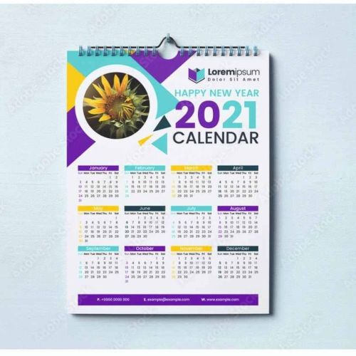 Printed Wall Calendar