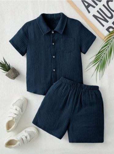 Boys Navy Blue Co-Ord Set