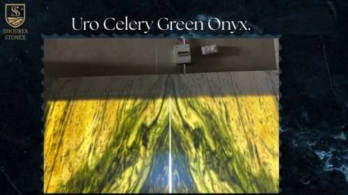 Uro Celery Green Onyx Marble Slab