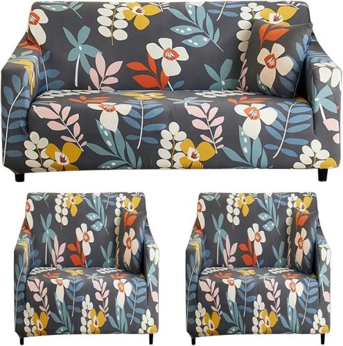 5 Seater Floral Printed Sofa Cover