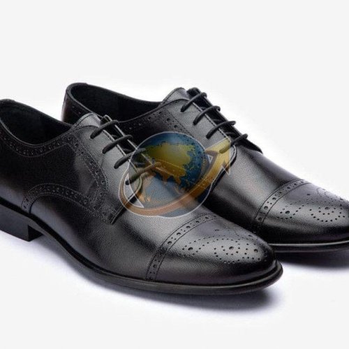 Black Premium Leather Lace Up Derby Shoes
