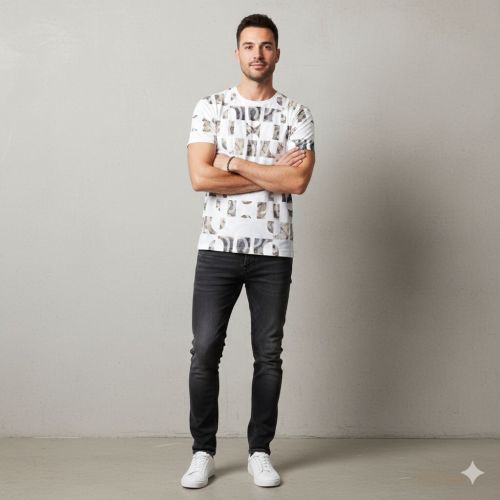 Men Printed Round Neck T-Shirts