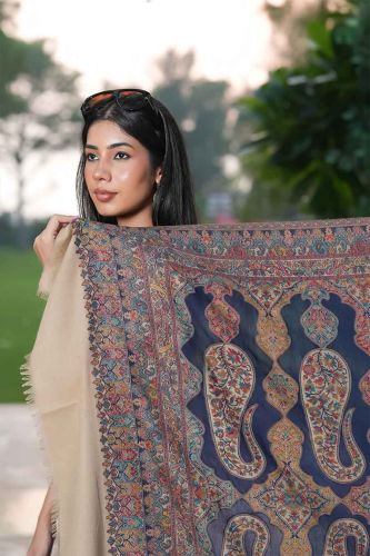 Navy Blue Pashmina Shawl