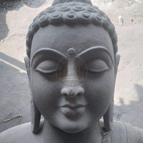 Grey Marble Gautam Budha Statue