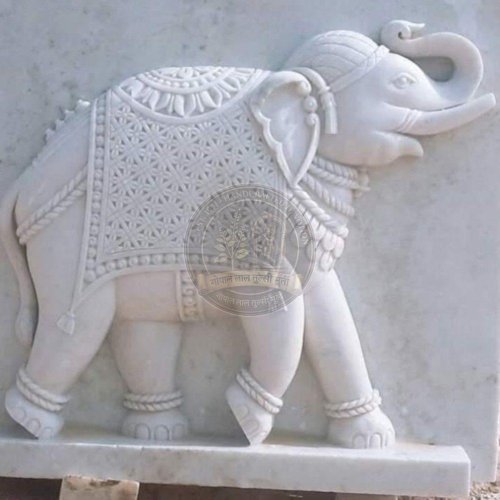 Marble Elephant Statue