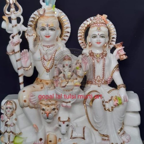 Marble Shiv Parivar Statue