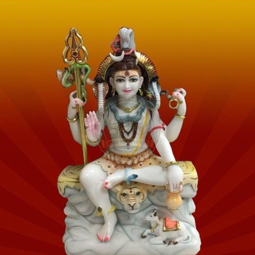 Multicolor Mahadev Marble Statue