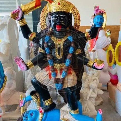 Painted Black Kali Mata Statue