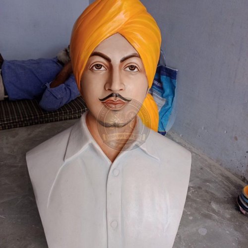 White Marble Bhagat Singh Statue