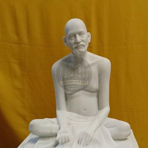 White Marble Sant Shree Gajanan Maharaj Statue
