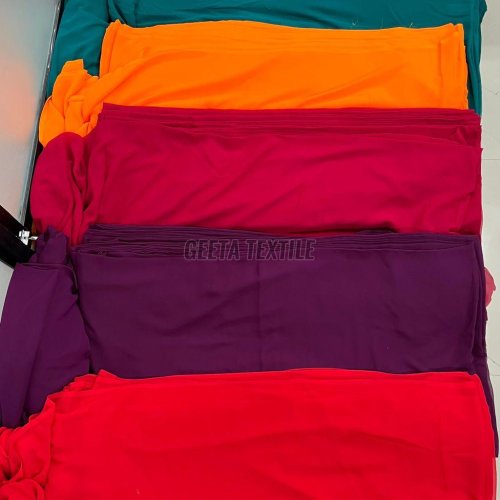 Plain Star Georgette Fabric