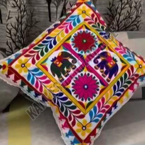 Multicolor Suzani Embroidered Cushion Cover