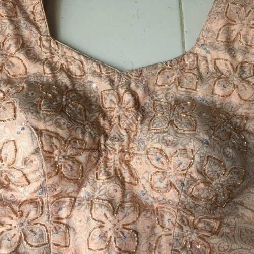 Sleeveless Light Pink Embroidered Blouse