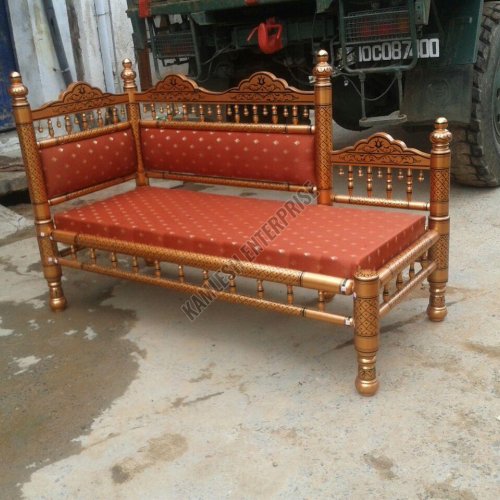 Teak Wood Sankheda Handcrafted Diwan
