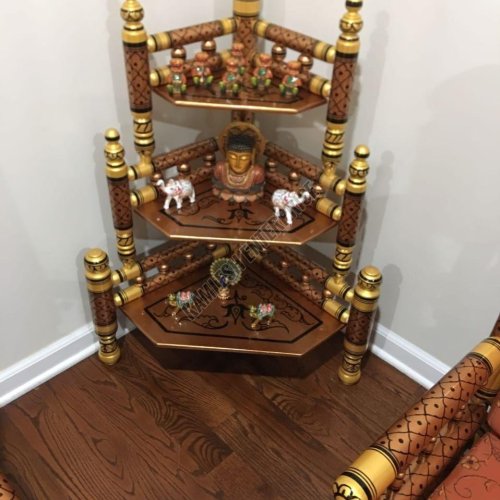 Traditional Handcrafted Sankheda Corner Rack