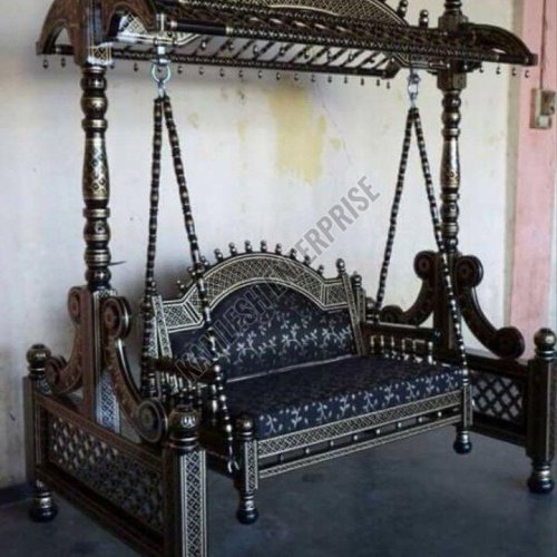 Traditional Sankheda Teak Wood Royal Indoor Swing