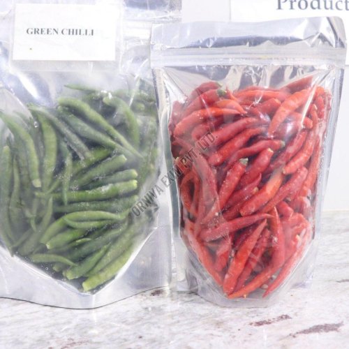 Whole Frozen Green Red Chilli