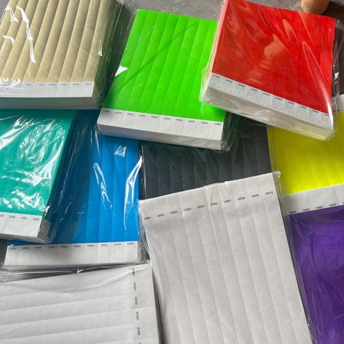 Rubber Plain Tyvek Wrist Band