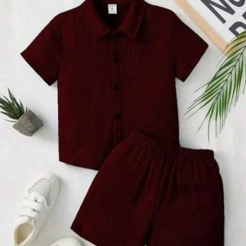 Maroon Boy Co-ord Set