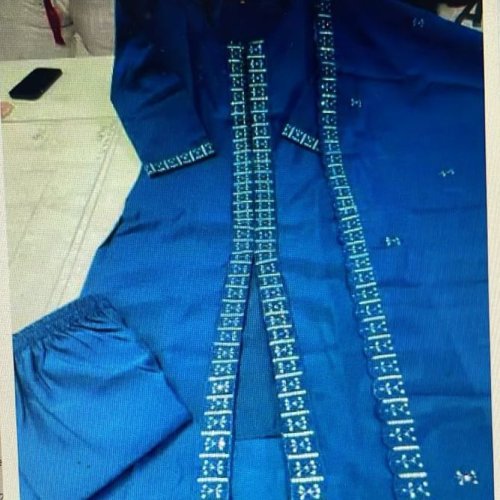 Embroidered Round Neck Kurta Suit Set