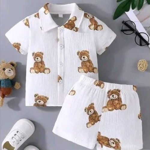 Teddy Bear Printed Kids Co-ord Set