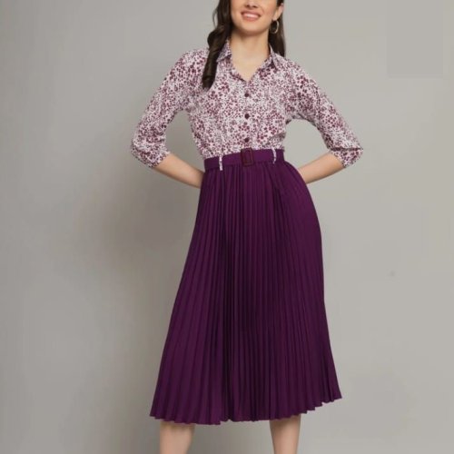 Women Regular Fit Top and Long Skirt Set