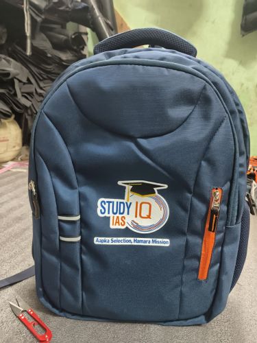 Blue Heavy Polyester School Backpack