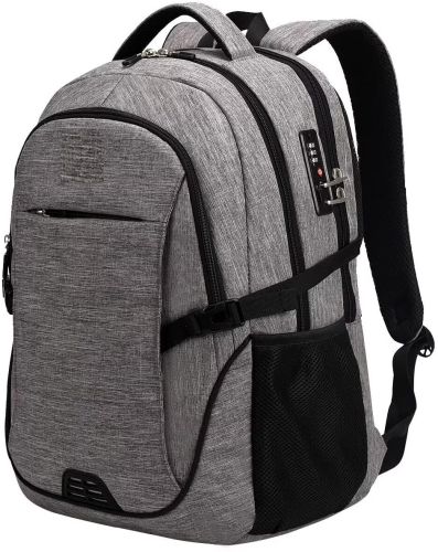 Grey Durable Anti Theft Backpack