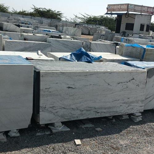 White Alberta Floor Marble Slab