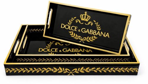 Custom Logo Printed MDF Wooden Tray Set