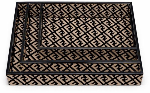 Customized Logo Printed MDF Rectangular Tray Set