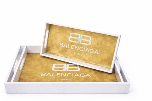 Logo Printed MDF Rectangular Serving Tray Set