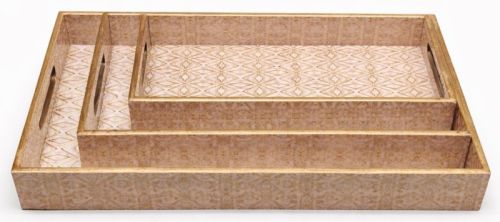 Premium Wooden Serving Tray Set